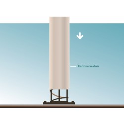 Kartona kolonnu veidņi betonēšanai (gludi), 300 x 5 x 3000 PET inside (apaļie), 4779019853704