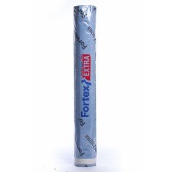 FORTEX EXTRA +2 tape, difūzmembrāna ar 2 līmlentām plat.150cm, 75m2 (zila/balta), 4779019853889
