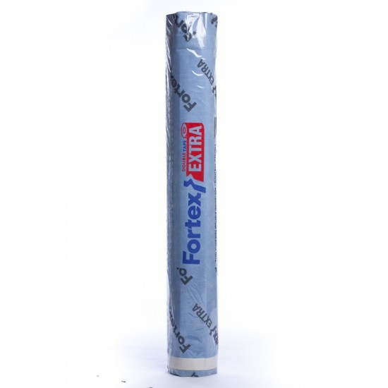 FORTEX EXTRA +2 tape, difūzmembrāna ar 2 līmlentām plat.150cm, 75m2 (zila/balta), 4779019853889 FORTEX EXTRA +2 tape, difūzmembrāna ar 2 līmlentām plat.150cm, 75m2 (zila/balta), 4779019853889