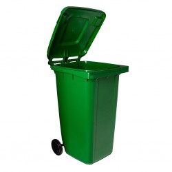 Plastmasas atkritumu konteineris ar 2 riteņiem 240L, zaļš