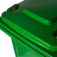 Plastmasas atkritumu konteineris ar 2 riteņiem 240L, zaļš