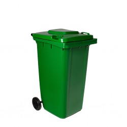 Plastmasas atkritumu konteineris ar 2 riteņiem 240L, zaļš