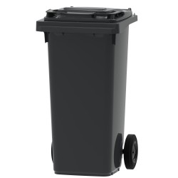 Plastmasas atkritumu konteiners ar 2 riteņiem 120L, pelēks