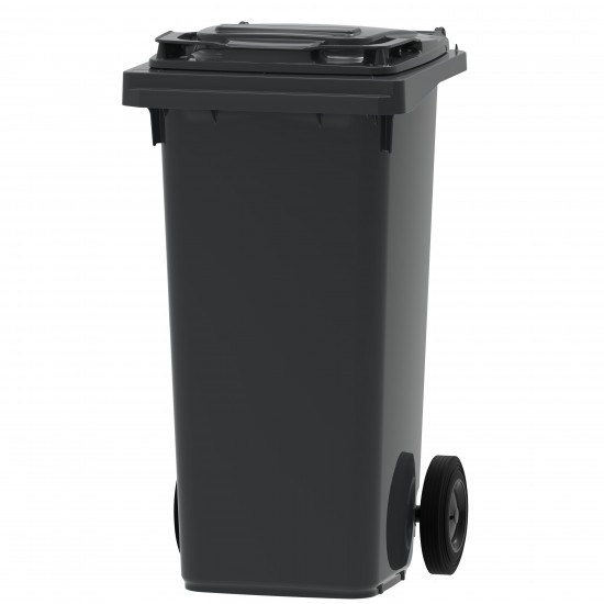 Plastmasas atkritumu konteiners ar 2 riteņiem 120L, pelēks