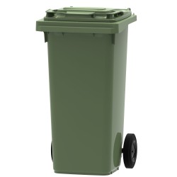 Plastmasas atkritumu konteiners ar 2 riteņiem 120L, zaļš