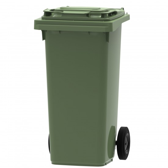 Plastmasas atkritumu konteiners ar 2 riteņiem 120L, zaļš
